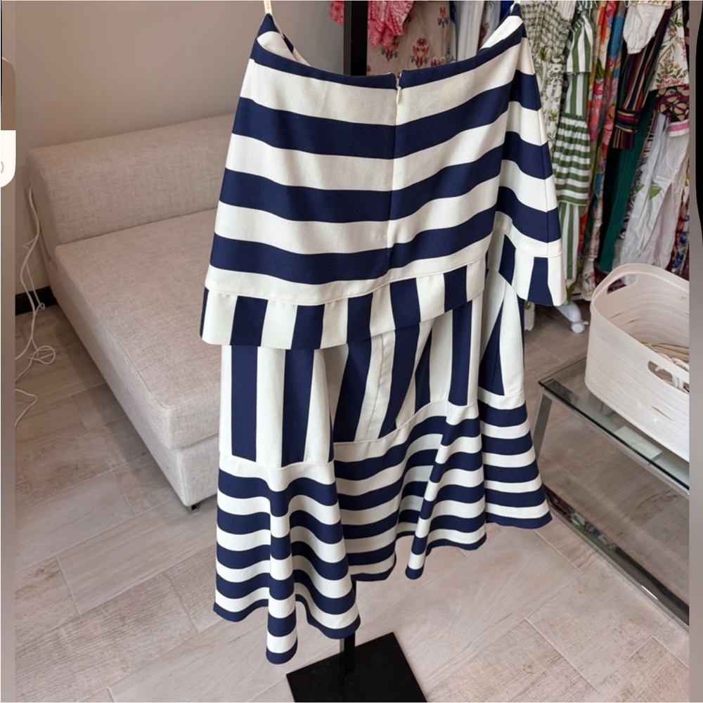 Farm Rio: Blue Mixed Stripes Midi Skirt - Picture 9 of 12